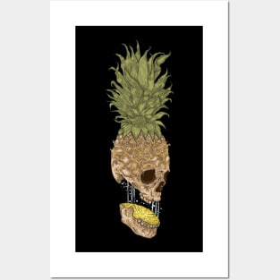 pineapple skull Posters and Art